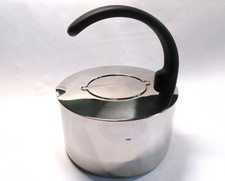 1980's Vintage DANSK V. LORENZO PORCELLI Stainless Inset Flip Lid Tea Kettle picture