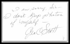 George C. Scott - Actor - 3x5 Card - Signed | Autograph (b) picture