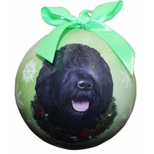 Black Labradoodle Ornament picture