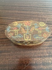 Primitive Bentwood Box Pennsylvania Dutch Tulip Decoration picture