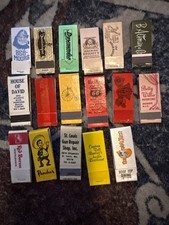 Vintage Novelty & Travel Matchbook Lot (17) UNSTRUCK Sleeved Phillips 66 Gun Sho picture