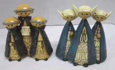 Trio of Singing Angels Nuns and Monks Mid Century Figures Made in Japan picture