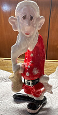 Vtg 1970s Ceramic Skinny Santa Elf Figurine Hand Painted Duncan Caricature MINT picture