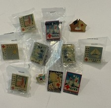 American Red Cross Blood Donor Pins Lot of 11 Vintage 2003 Give Blood picture