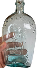 Antique FOR PIKE'S PEAK Prospector / EAGLE Pint Flask Bottle GXI-37 Attic Mint picture