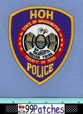 HOH INDIAN TRIBE WASHINGTON Tribal Police Patch TOTEM THUNDERBIRD FISH 9M picture