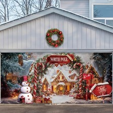Christmas Garage Door Cover Banner 7 x 16ft Christmas Garage Door Decorations... picture