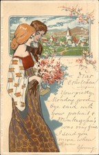 Edwardian Fashion Romance Meissner & Buch c1900s-10s Vintage Postcard picture