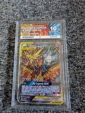 Pokemon Card Moltres & Zapdos & Articuno GX SM210 Ace 10 Perfect Subgrades picture