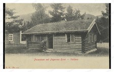 Fagernes Valdres Fireside Cottage Standard Postcard COPY RPPC picture
