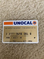 Vintage UNOCAL 76 Credit Card. 1962 Customer Expire Oct 1994 picture