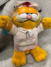 vintage Garfield Nurse Plush from the 1978 Career Cat Collection. picture