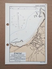 Étretat, France - 1943 Vintage Admiralty Royal Navy Map (Seller Ref B3) picture