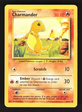 Charmander #046/102 Base Set Pokemon Card - LP picture