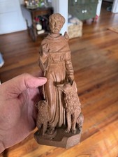 Vintage Italian St Francis Assisi w Animals Village Gifts Exclusive 8.5” picture