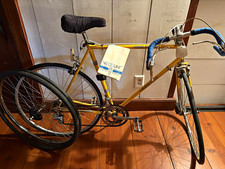 Viscount Vintage 1970 Yellow Road Bike 54cm Frame 27in Wheels w/ Manual picture