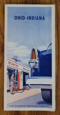 1956 OHIO INDIANA Rand McNally Road Map The Atlantic Refining Company picture