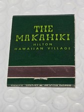 THE MAKAHIKI Hilton Hawaiian Village Vintage Mid-Century Tiki Logo Green picture