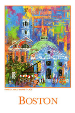 1980S BOSTON MA FANEUIL HALL MARKETPLACE QUINCY MARKET ART PC POSTCARD P8257 picture