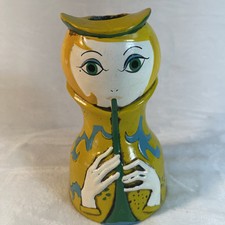 VTG Pride Creations Papier Mache Flute Player Figurine Japan 7