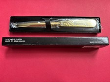  24k gold plated Solid Brass Executive Letter Opener picture