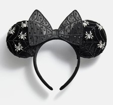 2026 BaubleBar Disney Minnie Mouse Spider Web Halloween Ears Headband NWTs RARE picture