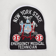 NY New York State EMT Emergency Medical Technician Patch -  White picture