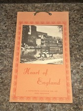 Vintage 1958 Heart of England Photochrom Calendar Hanging Greeting Booklet UK picture