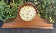 C 1915 New Haven Tambour Westminster Chime Mantle Clock - VIDEO - ALL ORIGINAL picture