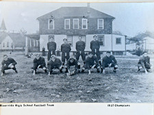 Old Photo 1936/1937 RIVERSIDE HIGH SCHOOL FOOTBALL TEAM Named Players picture