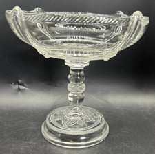 Vintage Pressed Clear Glass 6.5
