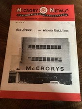 Vintage 1954 McCrorys Store News Booklet Wichita Falls Tx picture