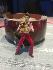 VINTAGE Trevco Elvis Presley Teddy Bear Christmas Tree Ornament S1 picture