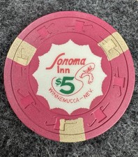 Sonoma Inn Hotel/Casino ~ Winnemucca, Nevada ~ $5 Chip ~ NV Gaming picture