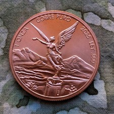 1 oz. Intaglio Mint 2025 Modern LIBERTAD coin tribute .999 copper round picture