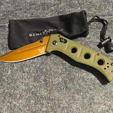 Benchmade 273FE-2 Mini Adamas G10 Green Pocketknife Bronze Drop Point Plain picture
