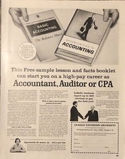 1963 La Salle Extension Univ PRINT AD Career As Accountant Auditor CPA VTG 1960s picture