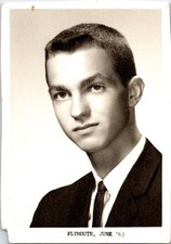 Young Man Senior Portrait, 1963 B&W Photo, Plymouth picture