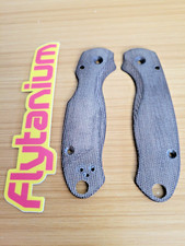 Flytanium Lotus Green Canvas Micarta Handle Scales For Spyderco Para 3 Knife picture