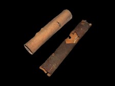 RARE MEZUZAH HANDWRITTEN MANUSCRIPT ON DEER PARCHMENT 150-200 YRS OLD MOROCCO picture