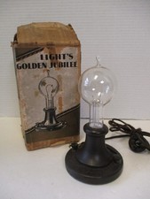 Vintage LIGHT'S GOLDEN JUBILEE Light Bulb w/ Box - 1929 THOMAS EDISON picture