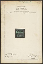 Photo:J W Cole Co Carbolisalve Trademark Salve 1881 Madison WI picture