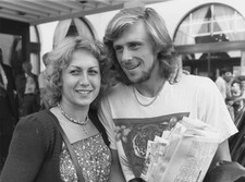 Swedish tennis player Bjorn Borg wife Romanian tennis player Maria- Old Photo picture