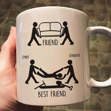 Friend Vs Best Friend Funny, Personalized Best Friends Besties Mug, Funny Gift picture