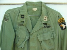 US Army Officer 101st & 9th Division Worn Vietnam Jungle jacket VN Made Insignia picture