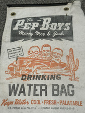 1949 PEP BOYS Desert Drinking Water Bag MANNY, MOE, JACK Collectible RADIATOR picture