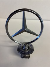 Vintage Mercedes-Benz Hood Ornament Emblem Star Blue OEM W123 W124 W201 W126 picture
