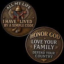 Have Lived By A Simple Code Challenge Coin Defend Your Country Collectable 1-pc picture