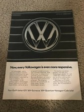 Vintage 1988 VOLKSWAGEN VW Car Print Ad FOX GOLF JETTA GTI 16V VANAGON QUANTUM picture