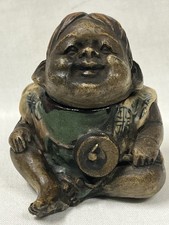 Sumida Gawa boy Figural Inkwell/rare antique ethnographic pottery picture